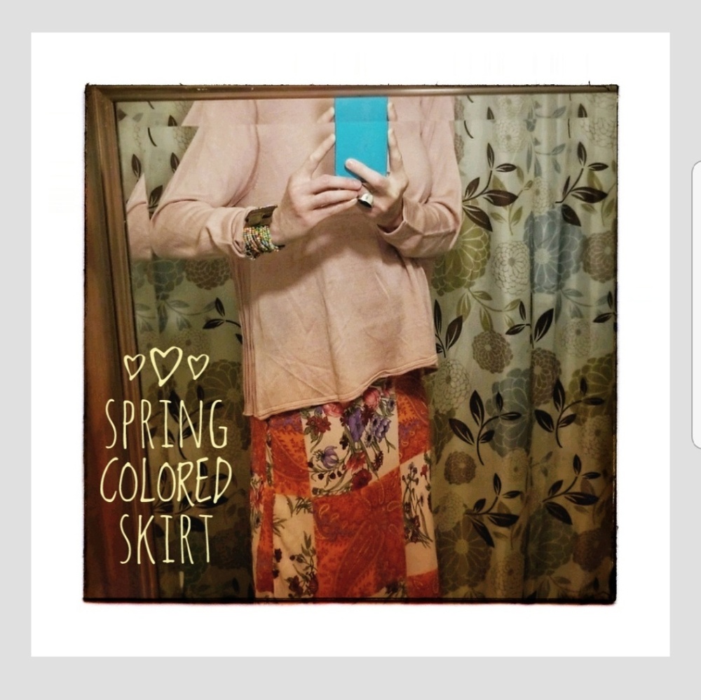 Spring colored skirt